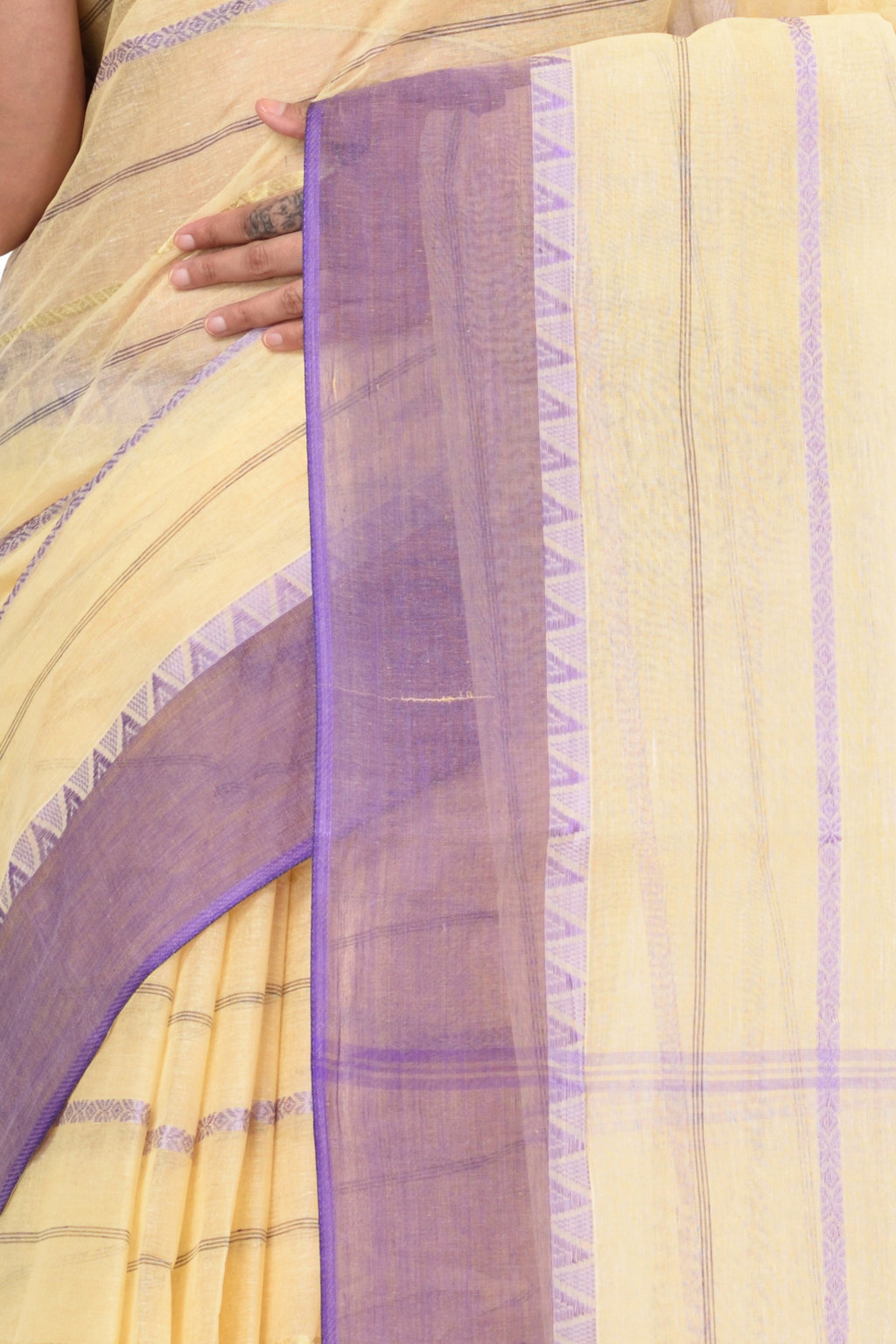 Purple Pure Cotton Boysko Tant Saree (425)